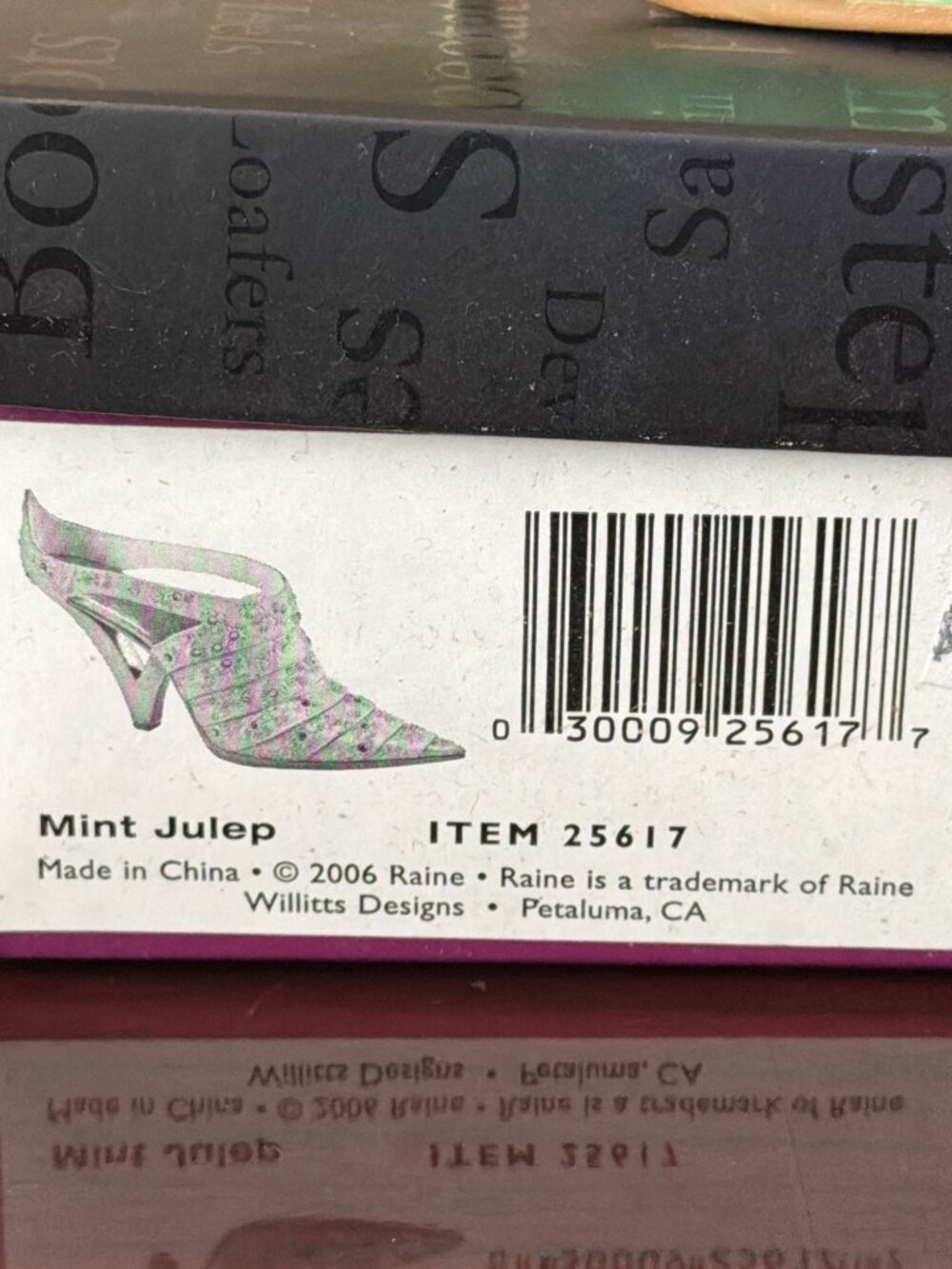 2006 Just The Right Shoe by Raine "Mint Julep" #25617 NEW in Box - Picture 4 of 13